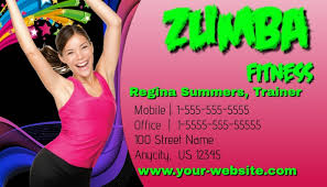 Zumba fitness, hallandale beach, florida. Zumba Fitness Visitenkarte Vorlage Postermywall