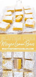 This Is The Best Recipe For Gluten Free Meyer Lemon Bars They Re Simple And Easy To Make And Are Tangy In 2020 Lemon Bars Recipe Meyer Lemon Bars Meyer Lemon Recipes