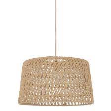 This polygonal pendant light can make transparent white rattan ball pendant light: Byron 1 Light Large Pendant Natural Weave By Beacon Lighting