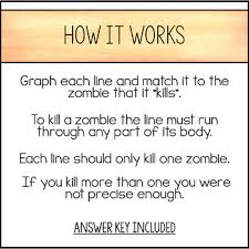 Graph each relation or equation and find the domain and range. Graphing Lines Zombies Graphing Linear Equations In Standard Form Activity