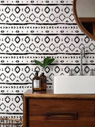 Black And White Boho Peel And Stick Wallpaper Monochrome Wallpaper Black And White Removable Wallpaper Etsy Bathroom Wallpaper Removable Wallpaper Black And White Wallpaper