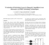 PDF) Evaluation of switching losses in magnetic amplifiers ...