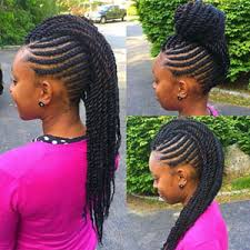 Mohawk braids with shaved sides. Hairstyles For Teens Braided Mohawk Bun Natural Hair Kids