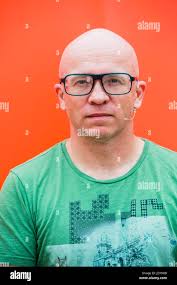 Andy Riley , British author, cartoonist, and Emmy-winning screenwriter for  TV and film, at the 2017 Hay Festival of Literature and the Arts, Hay