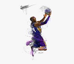 Kobe bryant 40th birthday | official nba artwork. Canvas Basketball Players Lakers Angeles Los Print Kobe Bryant Art Free Transparent Clipart Clipartkey