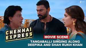 Tangaballi Singing Along Deepika And Shah Rukh Khan Movie Scene Chennai Express Youtube