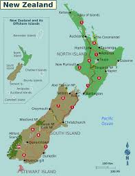 Festland neuseeland) bezeichneten hauptinseln werden durch die an der schmalsten stelle 23 km breite cookstraße voneinander getrennt. Map Of New Zealand Regions Worldofmaps Net Online Maps And Travel Information