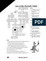 Solve this crossword puzzle that was specially. Periodic Table Crossword