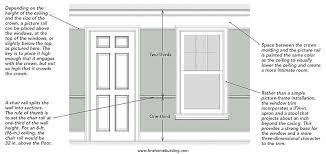 A dado rail, also known as a chair rail or surbase, is a type of moulding fixed horizontally to the wall around the perimeter of a room. Well Proportioned Trim Building A House Moldings And Trim Construction Design
