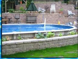 Semi Inground Pool Pool Patio In Ground Pools Pool Landscaping