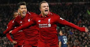 4:30pm, sunday 20th october 2019. Shaqiri Scores Twice As Liverpool Beat Manchester United 3 1 To Reclaim Top Spot