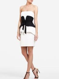 Unique Touches Make This Mini Dress A Striking Choice Complete This Look With Dramatic Chandelier Earrings Strap Bcbg Dresses Dresses Designer Cocktail Dress