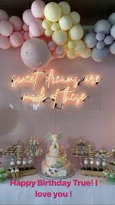 And on monday evening, khloe kardashian, 34, gave her fans another sneak peek into the celebrations, sharing all the cute details from the extravagant: Khloe Kardashian Tristan Thompson Reunite To Celebrate Daughter True S Epic First Birthday Party 18th Birthday Party Kardashian Birthdays First Birthday Parties