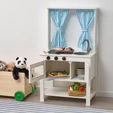 Spisig Play Kitchen With Curtains 21 5 8x14 5 8x38 5 8 Ikea Play Kitchen Ikea Play Kitchen Kids Play Kitchen