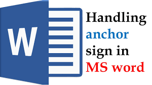 What are you to do if you can't see all the pictures you know are in your document? Anchor Sign With Objects In Ms Word Youtube