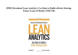 Using data to build a startup faster. Lean Analytics Skachat