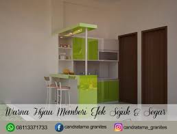 Semua warna cat dapur hijau membawa kesan sejuk dan menyegarkan. Desain Kitchen Set Hijau Jasa Interior Kitchen Set Minimalis