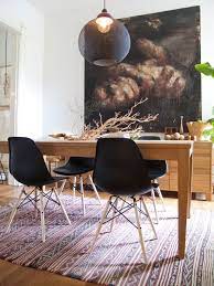 Giantex dsw dining chair, pre assembled mid century style wood dining chairs, modern dsw chair, shell lounge plastic side chair for kitchen, dining, bedroom, living. Mix And Match Furniture 40 Dining Room Ideas Black Eames Chair Dining Room Inspiration Eames Chairs