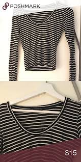 Black And White Long Sleeve T Shirt Black And White Long Sleeve Crop Top With Images White Long Sleeve Crop Top