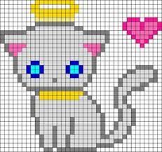 Des Petits Anges En Perles Hama A Suspendre Au Sapin De Noel Modeles Hama Pixel Art Chaton Pixel Art Minecraft Dessin Pixel