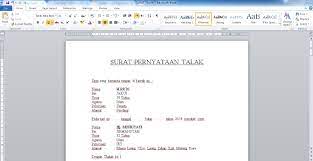 Maybe you would like to learn more about one of these? Contoh Surat Talak Simple Suami Kepada Istri Materai 6000