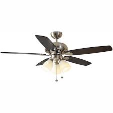 The integrated light kit in the middle has a vintage look that would be suitable for any décor. Hampton Bay Rockport 52 In Led Brushed Nickel Ceiling Fan With Light Kit 51750 The Home Depot