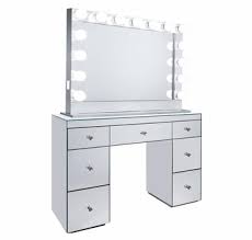 Tribesigns dressing vanity table set makeup led lighted desk +mirror and drawer. Abby Premium Mirrored Vanity Table By Impressions Vanity