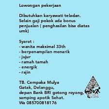 We did not find results for: Lowongan Lowker Klaten Lowongan Klaten Dan Sekitarnya Facebook