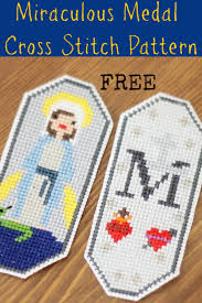 Miraculous Medal Cross Stitch Pattern Catholic Sprouts Cross Stitch Patterns Cross Stitch Unique Cross Stitch