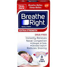 Breathe Right Nasal Strips To Stop Snoring Drug Free Extra Tan 8 Count Trial Size Walmart Com Walmart Com