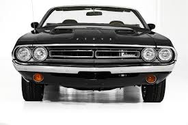 1970 Dodge Challenger All Black 1970 Dodge Challenger Convertible Originally A 318 Powered Vehicle Now Upgraded To A 440 6 Pack Front View Go Dodge Challenger Black Beast Challenger