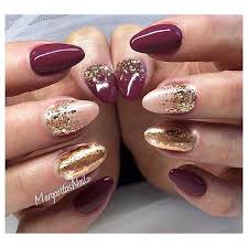 See more ideas about nail designs, classy nails, trendy nails. 28 Burgundy Nails With Gold Design
