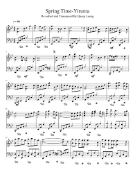 Spring Time Yiruma Sheet Music For Piano Download Free In Pdf Or Midi Piano Sheet Music Piano Sheet Music Classical Sheet Music