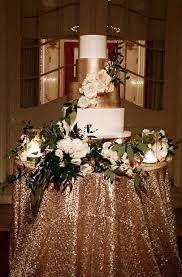 Glamorous Gold Wedding Cake Table Via Earth And Sugar Wedding Cake Table Champagne Wedding Cakes Modern Wedding Cake
