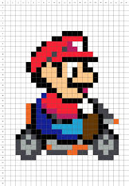 Voir plus d'idées sur le thème pixel art à imprimer, pixel pour réaliser un dessin en pixel art, il vous faut tout d'abord une grille et vous pouvez l'imprimer ici. Mario Kart Pixel Art