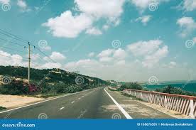 Empty highway at sunny day stock image. Image of offroad