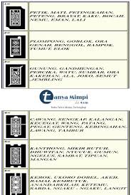 Check spelling or type a new query. Arti Angka Capjikia Dan Makna Kata Sanepo Tanya Mimpi Buku Mimpi