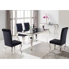 Chrome Dining Table Black Glass Dining Table Chrome Dining Table Dining Table Design Modern