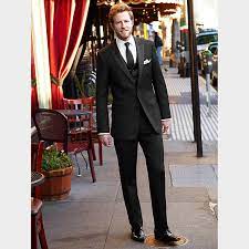 Tallia Black Slim Fit Tuxedo Men S Wearhouse Black Tie Wedding Guests Wedding Guest Men Mens Fashion Wedding Guest
