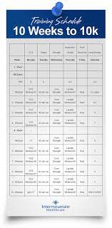 Your 10 Week 10k Training Schedule 10k Training Schedule Training Schedule Training For A 10k