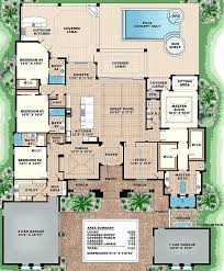 Plan 66355we 4 Bed Luxury Home With Vaulted Great Room Mediterranean House Plans House Plans Dream House Plans