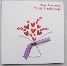Handmade Wedding Anniversary Card Husband Wife Mum Dad Wedding Card Diy Wedding Anniversary Cards Anniversary Cards For Wife