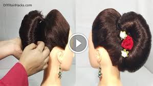 Here, melissa mccarthy shows how to create dimension in the front of your hairstyle with a teased. French Bun Hairstyle For Wedding Party Kurti Blouse