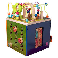 B Toys Wooden Activity Cube Zany Zoo Zany Zoo Activity Cube Zany Zoo Activity Cube