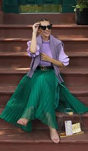 Lilac Green Color Combinations Atlantic Pacific Green Dress Outfit Green Outfits For Women Fashion