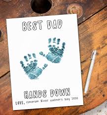 Birthday Crafts For Dad From Daughter Handprint Gift From Son Kids Fathers Day Craft Idea Personalized Birthday Gift From Daughter Best Da In 2020 Fathers Day Crafts Handprint Gifts Kids Fathers Day Crafts