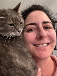 Whiskers being cute. She looks like a smaller version of her sister that I  lost last week. 🥹