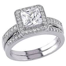 Save with fingerhut coupons, courtesy of groupon. Fingerhut Sofia B Sterling Silver Princess Cut Cz Halo Bridal Set