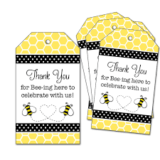 These heartfelt entries were written to help you thank your guests for all the lovely presents you received for your little one! Amazon Com 25 Bumble Bee Thank You Favor Tags For Wedding Bridal Shower Baby Shower 1st Birthday Party Honeycomb Thank You For Bee Ing Here Handmade