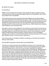 Mr president, i am taking the liberty of addressing you this letter for four major reasons: David Ndii Ø¹Ù„Ù‰ ØªÙˆÙŠØªØ± An Open Letter To President Uhuru Kenyatta Re Covid 19 In Kenya 2 5 Https T Co Mfjlmqd1rh ØªÙˆÙŠØªØ±